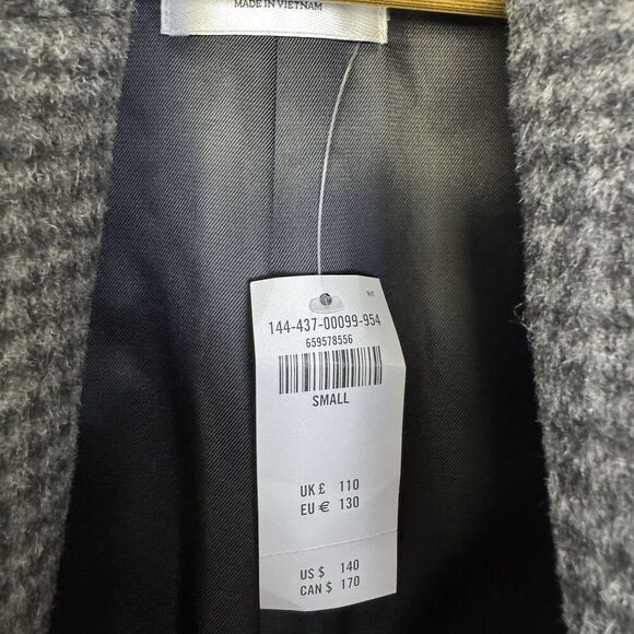 Abercrombie Fitch Womens XS Houndstooth Wool Blazer Coat Jacket Preppy Career - Picture 9 of 11